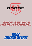 1992 DODGE SPIRIT SHOP SERVICE REPAIR MANUAL - PDF