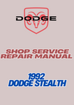 1992 DODGE STEALTH SHOP SERVICE REPAIR MANUAL - PDF