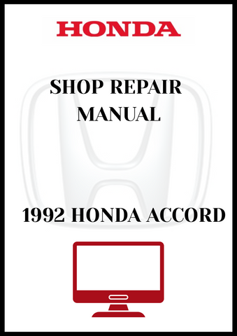 1992 HONDA ACCORD SHOP REPAIR MANUAL - PDF