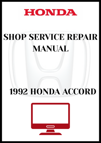 1992 HONDA ACCORD SHOP SERVICE REPAIR MANUAL - PDF