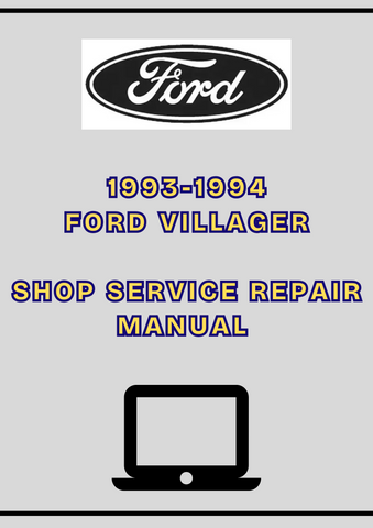 1993-1994 FORD VILLAGER SHOP SERVICE REPAIR MANUAL - PDF