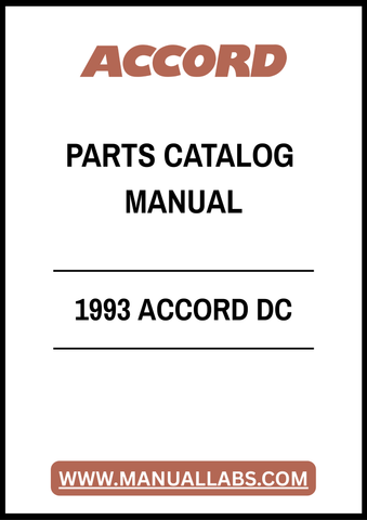 1993 ACCORD DC PARTS CATALOG MANUAL – PDF FILE