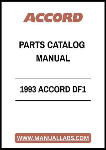 1993 ACCORD DF1 PARTS CATALOG MANUAL – PDF FILE