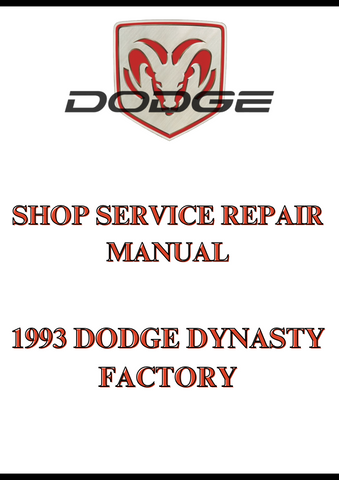 1993 DODGE DYNASTY FACTORY SHOP SERVICE REPAIR MANUAL - PDF