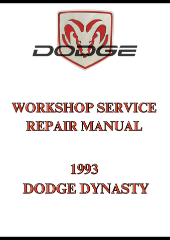 1993 DODGE DYNASTY WORKSHOP SERVICE REPAIR MANUAL - PDF