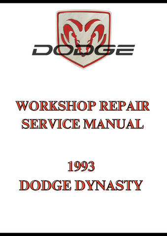 1993 DODGE DYNASTY WORKSHOP REPAIR SERVICE MANUAL - PDF