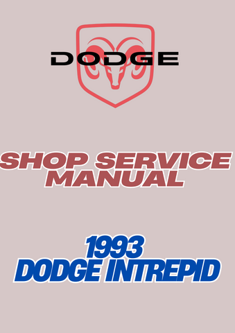 1993 DODGE INTREPID SHOP SERVICE MANUAL - PDF