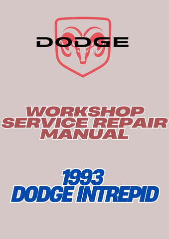 1993 DODGE INTREPID WORKSHOP SERVICE REPAIR MANUAL - PDF