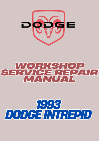 1993 DODGE INTREPID WORKSHOP SERVICE REPAIR MANUAL - PDF