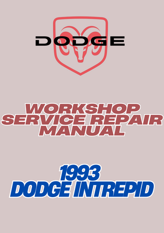 1993 DODGE INTREPID WORKSHOP SERVICE REPAIR MANUAL - PDF