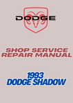 1993 DODGE SHADOW SHOP SERVICE REPAIR MANUAL - PDF