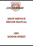 1993 DODGE SPIRIT SHOP SERVICE REPAIR MANUAL - PDF