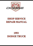 1993 DODGE TRUCK SHOP SERVICE REPAIR MANUAL - PDF