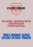 1993 DODGE W150 W250 W350 TRUCK SHOP SERVICE REPAIR MANUAL - PDF