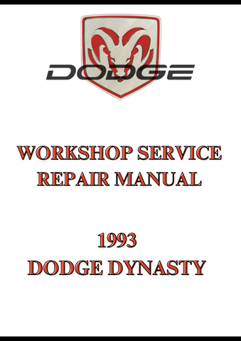 1993 DODGE DYNASTY WORKSHOP SERVICE REPAIR MANUAL - PDF