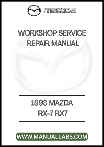 1993 MAZDA RX-7 RX7 WORKSHOP SERVICE REPAIR MANUAL - PDF
