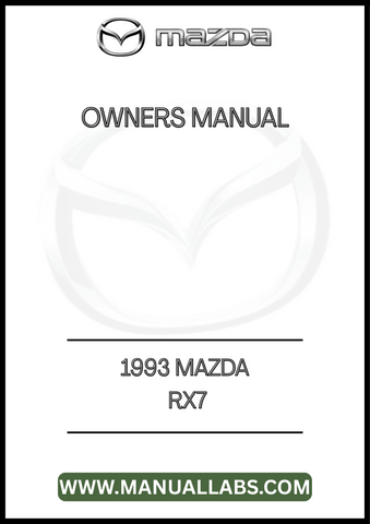 1993 MAZDA RX7 OWNERS MANUAL - PDF