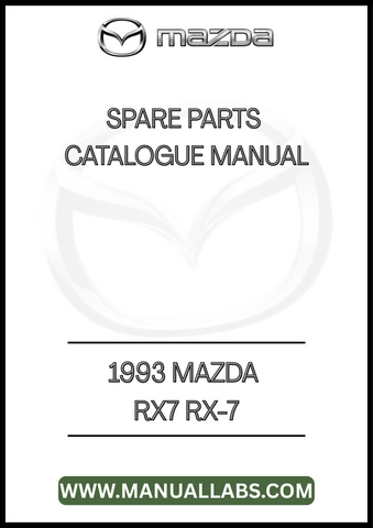 1993 MAZDA RX7 RX-7 SPARE PARTS CATALOGUE MANUAL - PDF