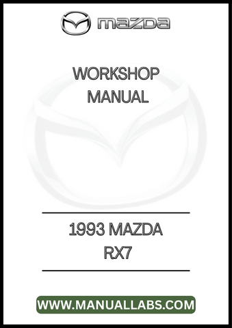 1993 MAZDA RX7 WORKSHOP MANUAL - PDF