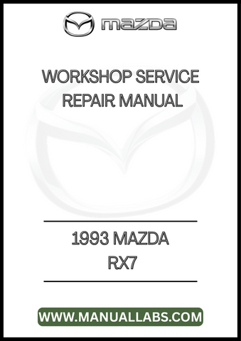 1993 MAZDA RX7 WORKSHOP SERVICE REPAIR MANUAL - PDF