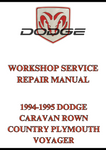 1994-1995 DODGE CARAVAN ROWN COUNTRY PLYMOUTH VOYAGER WORKSHOP SERVICE REPAIR MANUAL - PDF