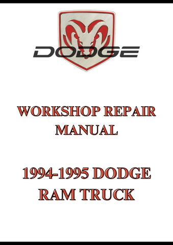 1994-1995 DODGE RAM TRUCK WORKSHOP REPAIR MANUAL - PDF