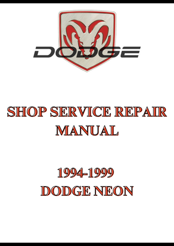1994-1999 DODGE NEON SHOP SERVICE REPAIR MANUAL - PDF
