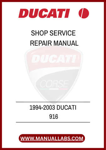DON'T MISS OUT ON THE OPPORTUNITY TO OWN THIS INVALUABLE RESOURCE. DOWNLOAD THE 1994-2003 DUCATI 916 SHOP SERVICE REPAIR MANUAL TODAY AND TAKE THE FIRST STEP TOWARDS