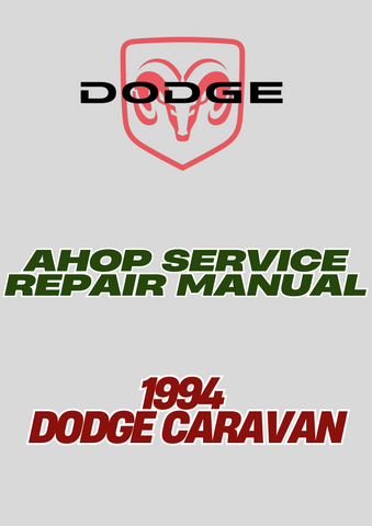 1994 DODGE CARAVAN SHOP SERVICE REPAIR MANUAL - PDF