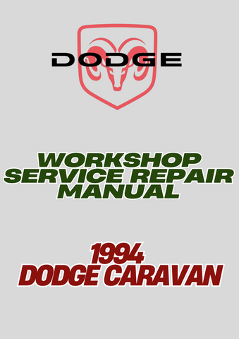 1994 DODGE CARAVAN WORKSHOP SERVICE REPAIR MANUAL - PDF