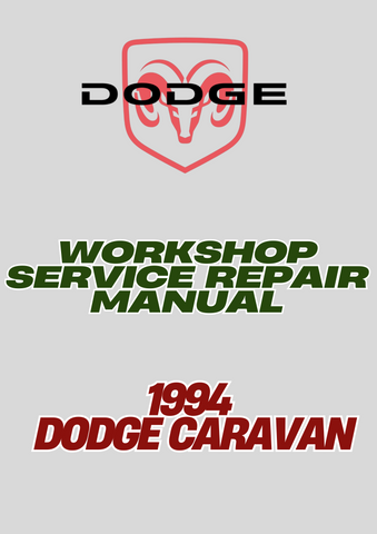 1994 DODGE CARAVAN WORKSHOP SERVICE REPAIR MANUAL - PDF