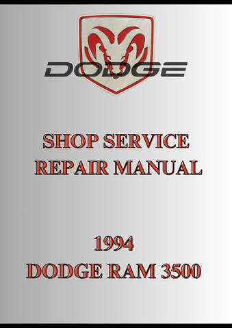 1994 DODGE RAM 3500 SHOP SERVICE REPAIR MANUAL - PDF