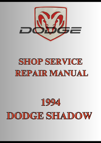  1994 DODGE SHADOW SHOP SERVICE REPAIR MANUAL - PDF