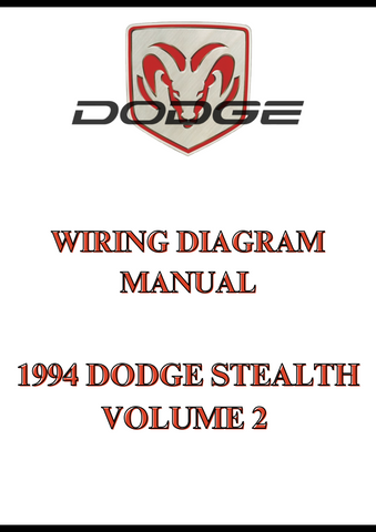 1994 DODGE STEALTH VOLUME 2 WIRING DIAGRAM MANUAL - PDF