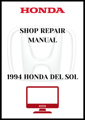 1994 HONDA DEL SOL SHOP REPAIR MANUAL - PDF