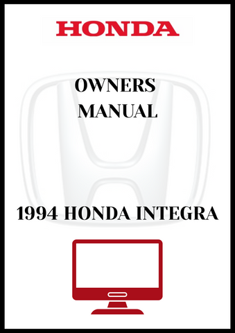 1994 HONDA INTEGRA OWNERS MANUAL - PDF