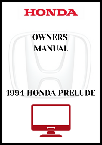 1994 HONDA PRELUDE OWNERS MANUAL - PDF