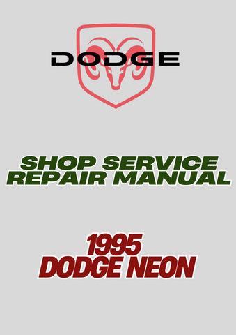 1995 DODGE NEON SHOP SERVICE REPAIR MANUAL - PDF