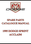 1995 DODGE SPRINT ACCLAIM SPARE PARTS CATALOGUE MANUAL - PDF