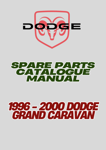 1996 - 2000 DODGE GRAND CARAVAN SPARE PARTS CATALOGUE MANUAL - PDF