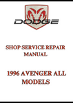 1996 AVENGER ALL MODELS SHOP SERVICE REPAIR MANUAL - PDF