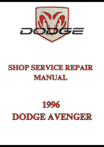 1996 DODGE AVENGER SHOP SERVICE REPAIR MANUAL - PDF
