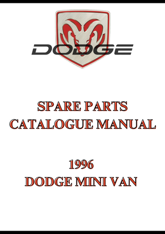 1996 DODGE MINI VAN SPARE PARTS CATALOGUE MANUAL - PDF