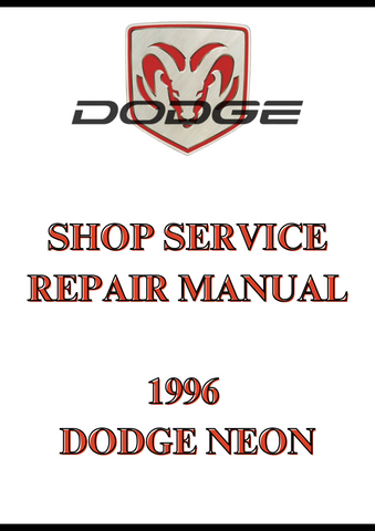 1996 DODGE NEON SHOP SERVICE REPAIR MANUAL - PDF
