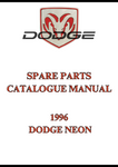 1996 DODGE NEON SPARE PARTS CATALOGUE MANUAL - PDF
