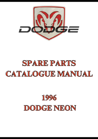 1996 DODGE NEON SPARE PARTS CATALOGUE MANUAL - PDF