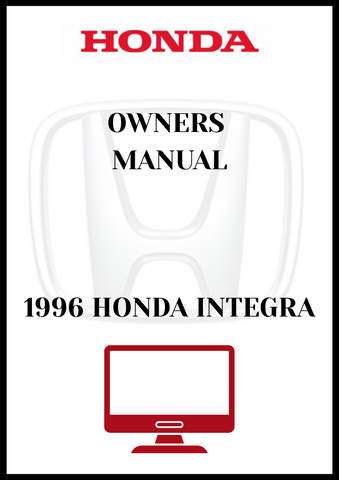 1996 HONDA INTEGRA OWNERS MANUAL - PDF