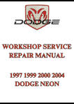 1997 1999 2000 2004 DODGE NEON WORKSHOP SERVICE REPAIR MANUAL - PDF
