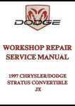 1997 CHRYSLER/DODGE STRATUS CONVERTIBLE JX WORKSHOP REPAIR SERVICE MANUAL - PDF