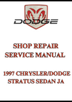  1997 CHRYSLER/DODGE STRATUS SEDAN JA SHOP REPAIR SERVICE MANUAL - PDF